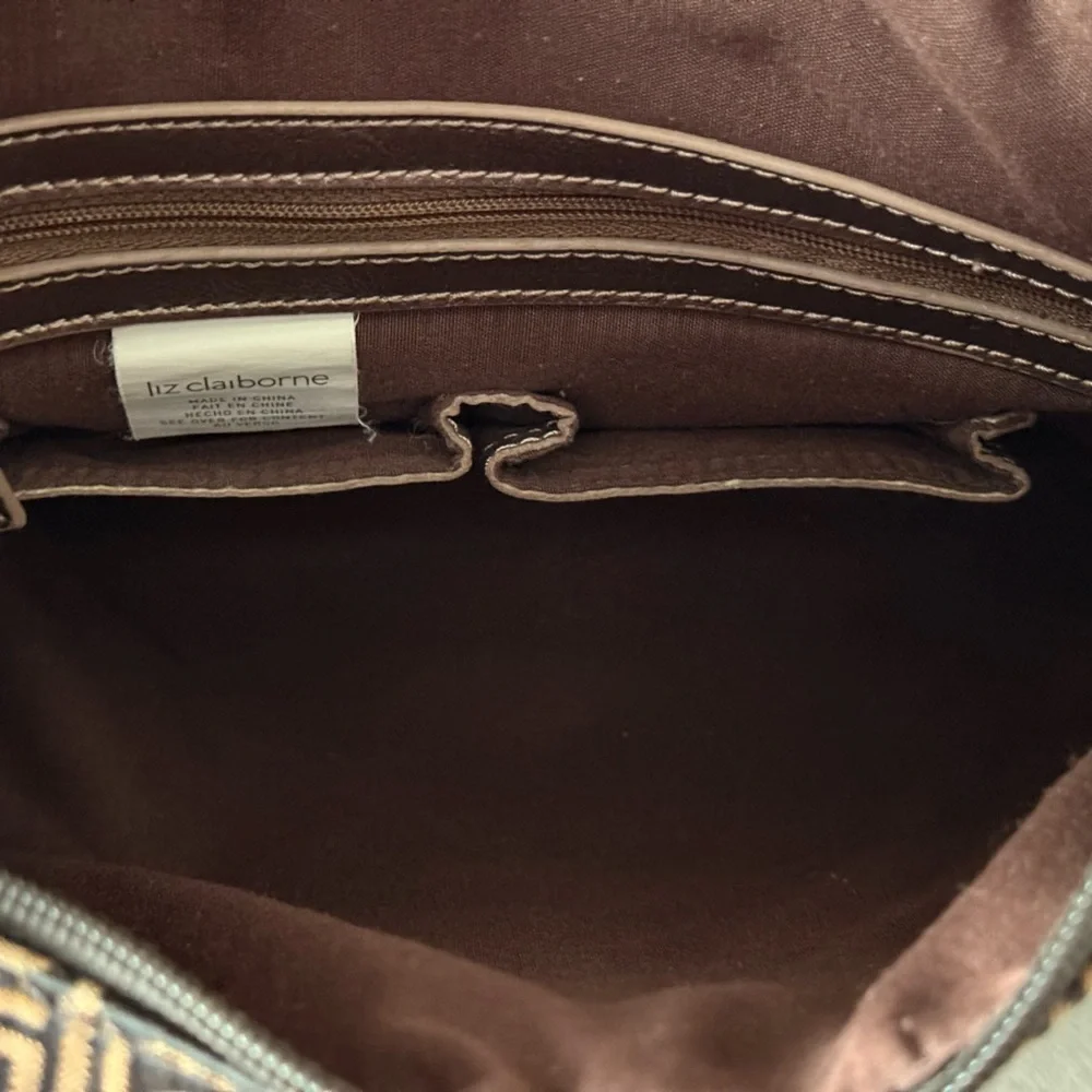Liz Claiborne Monogram Handbag - Brown